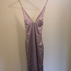 Revolve floor length satin dress